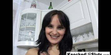 Hot And Pregnant Babe Gets Fucked In The Kitchen