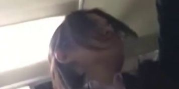 office lady seduced fucked by geek on bus