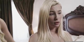 Busty stepmom makes a man spank her stepdaughter in a 3some (Carolina Sweets, Kenzie Taylor, Tommy Gunn)