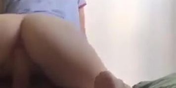 teen rides cock