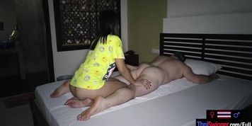 Amateur big ass Thai teen amazing sex massage for her horny white customer