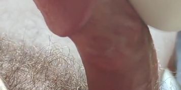 Close up vibrator on my cock!