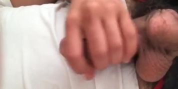 Wanking nice rough cock