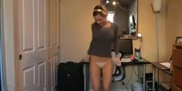 amateur girl dancing removes top
