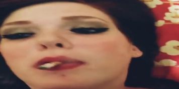 POV ANAL SMOKING IN LEATHER CORSET