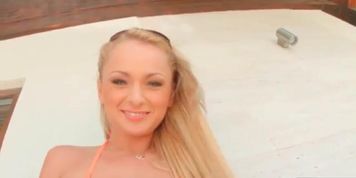 Horny slut with nice ass in lingerie striptease