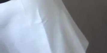 Feisty small oriental tramp flashes her butt during sharking meeting