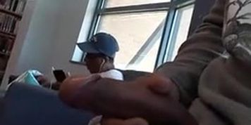 Flash Granny In Library