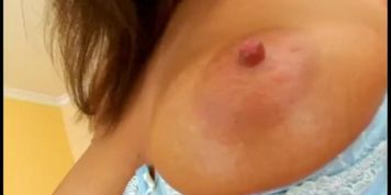Crazy beauty girl dildoing her shaved pussy deep hard