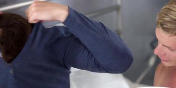 Assfucked stud gets facialized in mmf trio