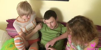 Cute Little Blonde Amy Days Bates While Pal Elena Gets Her Ass Packed!