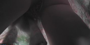 Victim in funny panties was caught on upskirt cam
