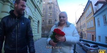 HUNT4K. Hot blonde with big hooters satisfies hunter and gets paid porn