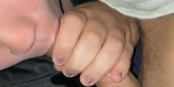 Midnight blowjob by prego wife