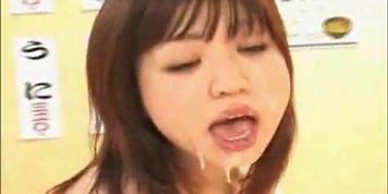 Japanese bukkake blowjob