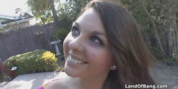 LAND OF BANG - Sunbathing teen fucked by step dad
