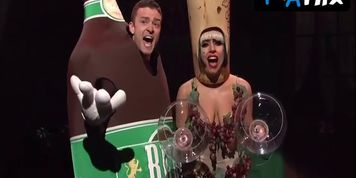 Lady Gaga Breasts Scene  in Saturday Night Live