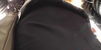 Real upskirt pantyhose clip filmed in the public bus
