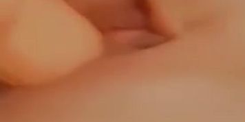 busty blonde cums several times. giant dildo. urine