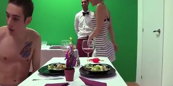 From TV to FAKings: Dinner Orgy with everyone fucking