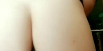 Femboy Sissy shakes ass and plays with her vibrator