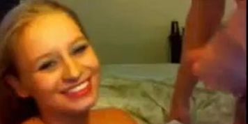 latina sucking on cam