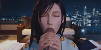 Tifa Lockhart &ndash; BBC Blowjob Facial (Animation With Sound)