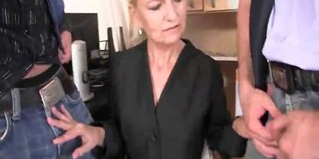 Her job interview leads to threesome