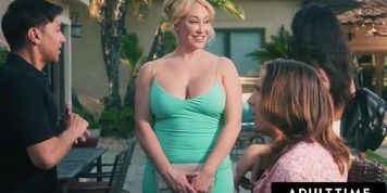 Slutty MILF Penny Barber & Ryan Keely Group Sex with Stepsons for Birthday Fun