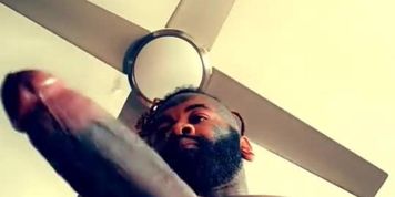 Swinging big black cock