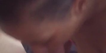 Rough deep throat face screw and reverse cowgirl with thick ebony Vivian