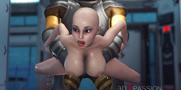 3DXPASSION - Mars base camp Super hot sexy girl has hard anal sex with alien monster