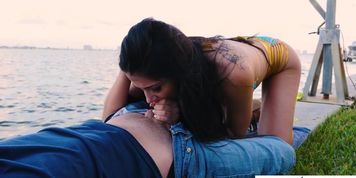 Cheating in romantic place (Adria Rae)
