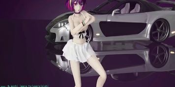 HENTAI 3D MMD DANCE UNDRESS ?3_??_girls PINK HAIR COLOR EDIT (1/10)