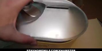 Guy tricks his sexy stepmother and fucks her in POV
