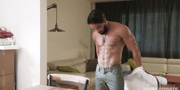 Maskurbate Hung Hunk Masturbates with Toys