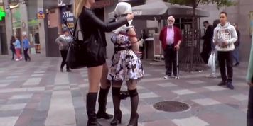 Girl Taked Huge Dick Up Ass In Public