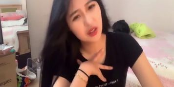 Asian girl burps loud