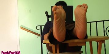 Beautiful Size 10 Ebony Soles Ignores and Teases You