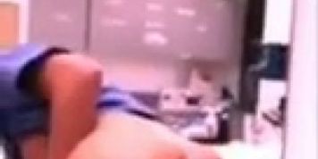 Horny nurse getting off on her job