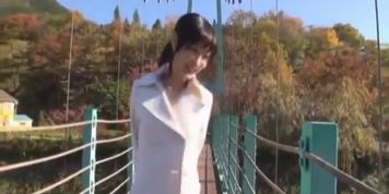 Japanese girl has fun outdoor with her man