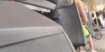 Windy upskirt scene with a petite girl in sexy thong