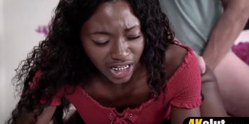 Ebony chick tries anal sex for the frist time ever