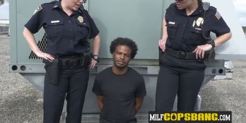 Milf cops get a rimjob as pervert proceeds to drill them