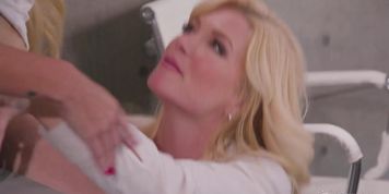 Naughty teen gets fucked by hot office moms (Dava Foxx, Kenzie Reeves, Serene Siren)