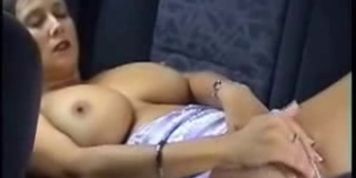 No Sound: Car solo Busty French Milf Michelle