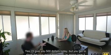LOAN4K. Blue-eyed chick needs money so is ready for everything