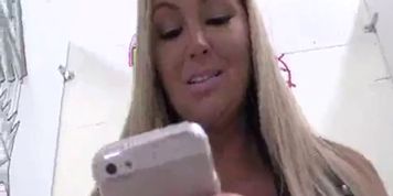 Abbey Brooks Assrides A Black Dick In A Restroom