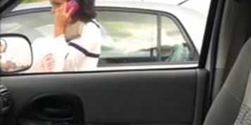 Car Flash Girl On Phone