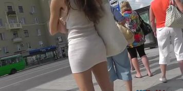 Lace straps up white mini suit
